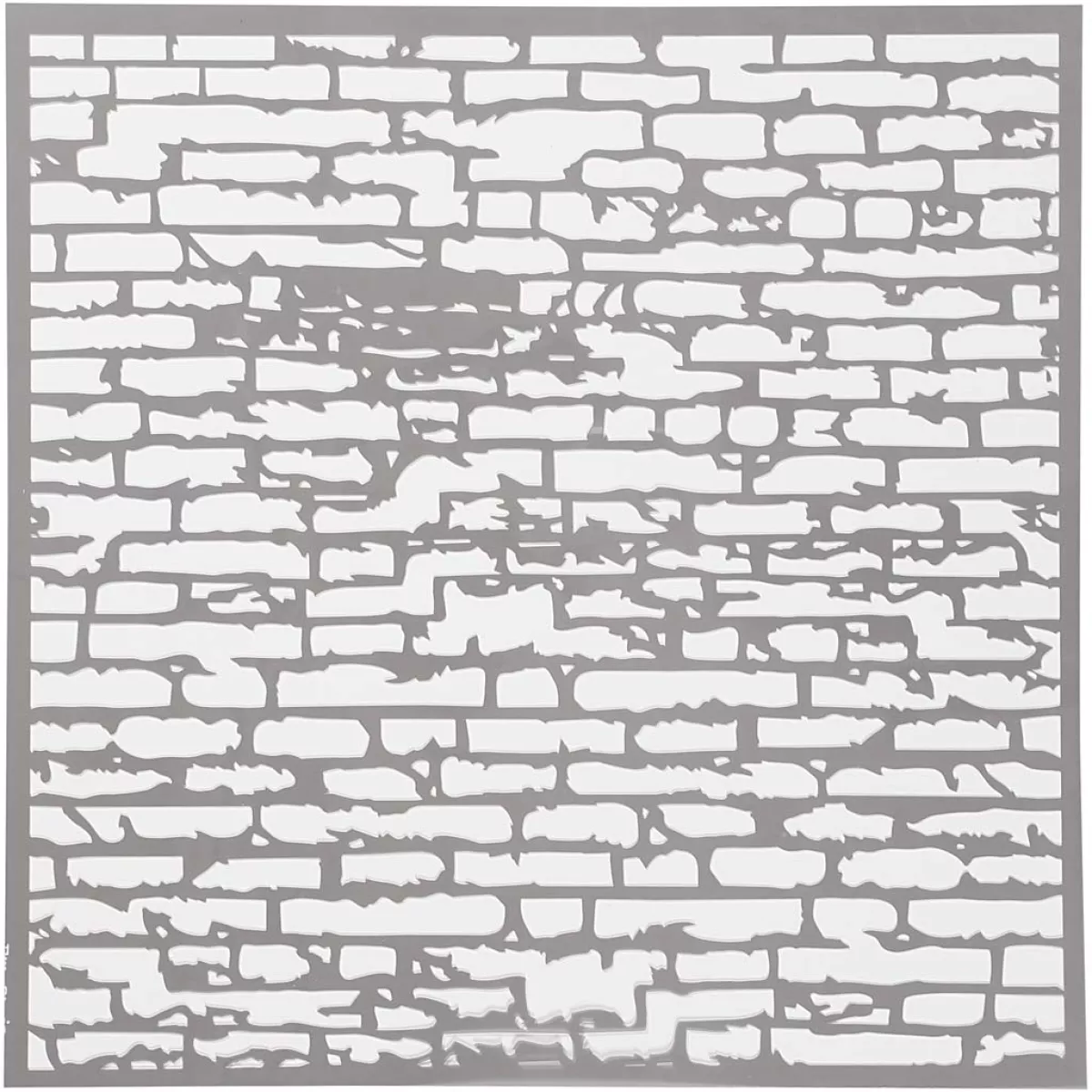 #1 - Stencil, mursten, str. 30,5x30,5 cm, tykkelse 0,31 mm, 1 ark