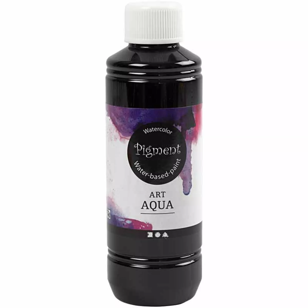 #1 - Flydende Akvarelmaling, sort, 250 ml/ 1 fl.