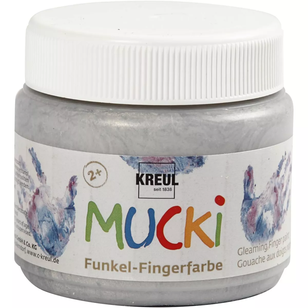#1 - Mucki Fingermaling, metal sølv, 150 ml/ 1 ds.