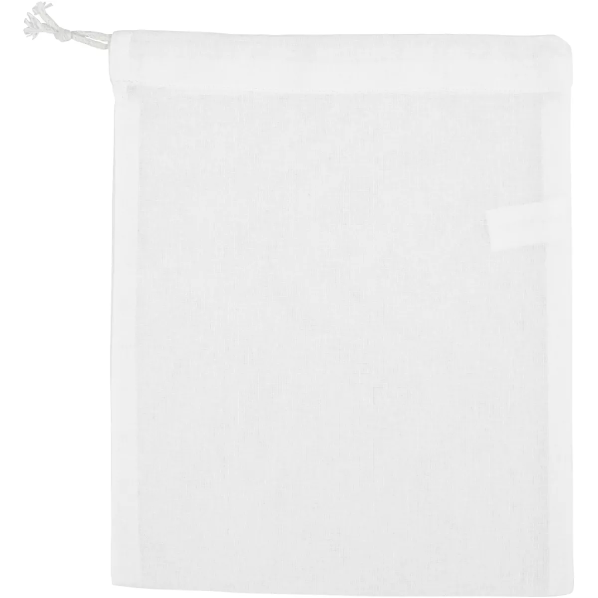 #1 - Stofpose, str. 21x25 cm, 130 g, hvid, 1 stk.