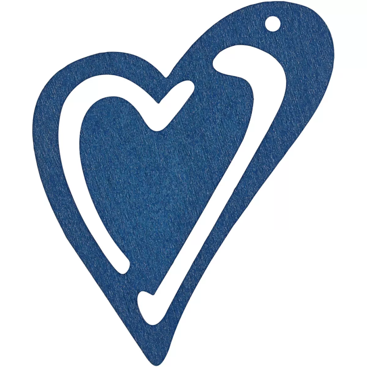 #2 - Asymmetrisk hjerte, str. 55x45 mm, tykkelse 2 mm, mørk blå, 10 stk./ 1 pk.