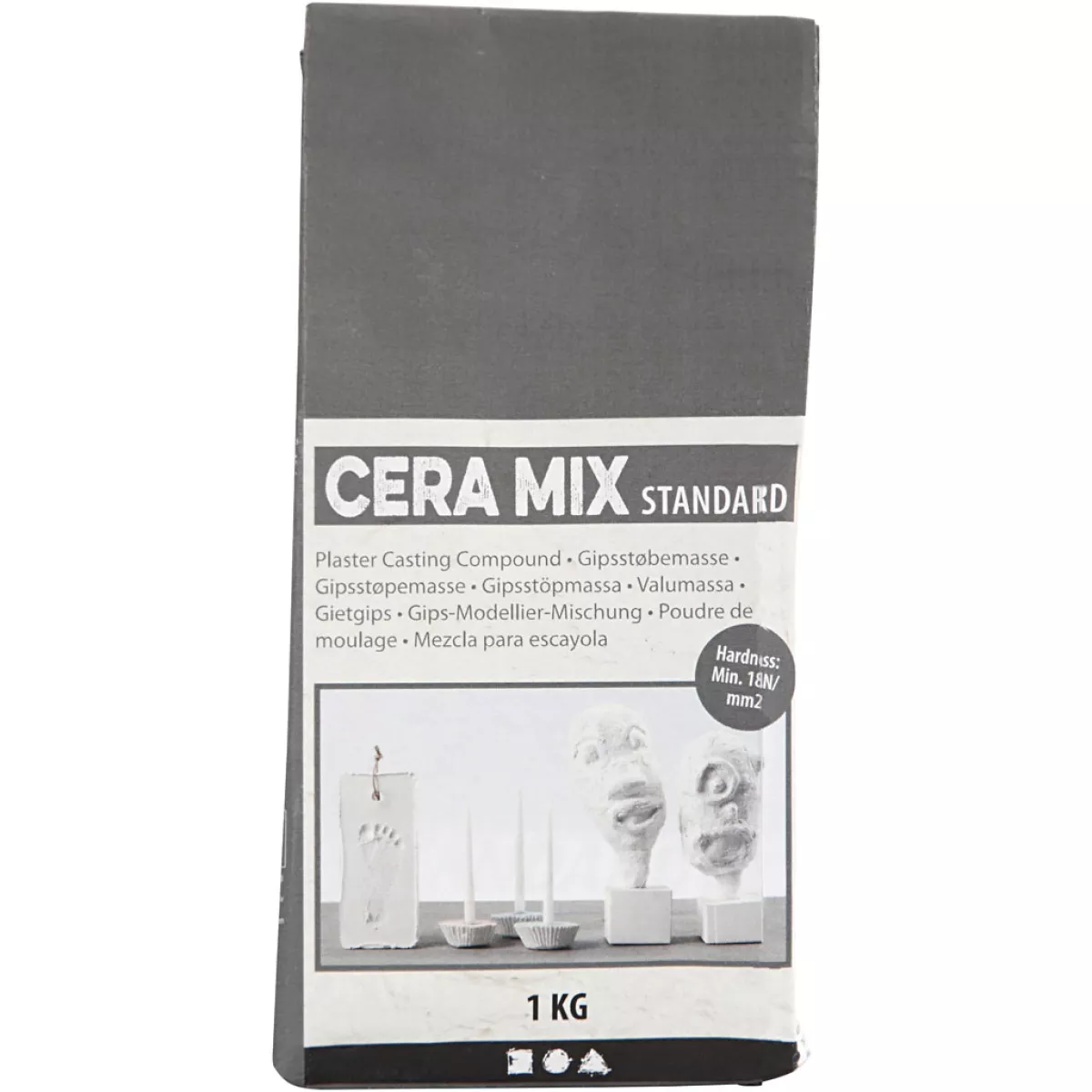 #2 - Cera-Mix Standard modelgips, lys grå, 1 kg/ 1 pk.