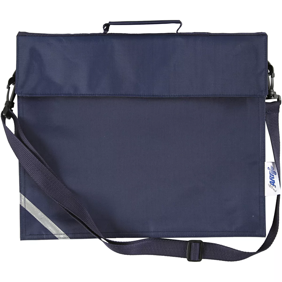#2 - Skoletaske, D: 6 cm, str. 36x31 cm, mørk blå, 1 stk.