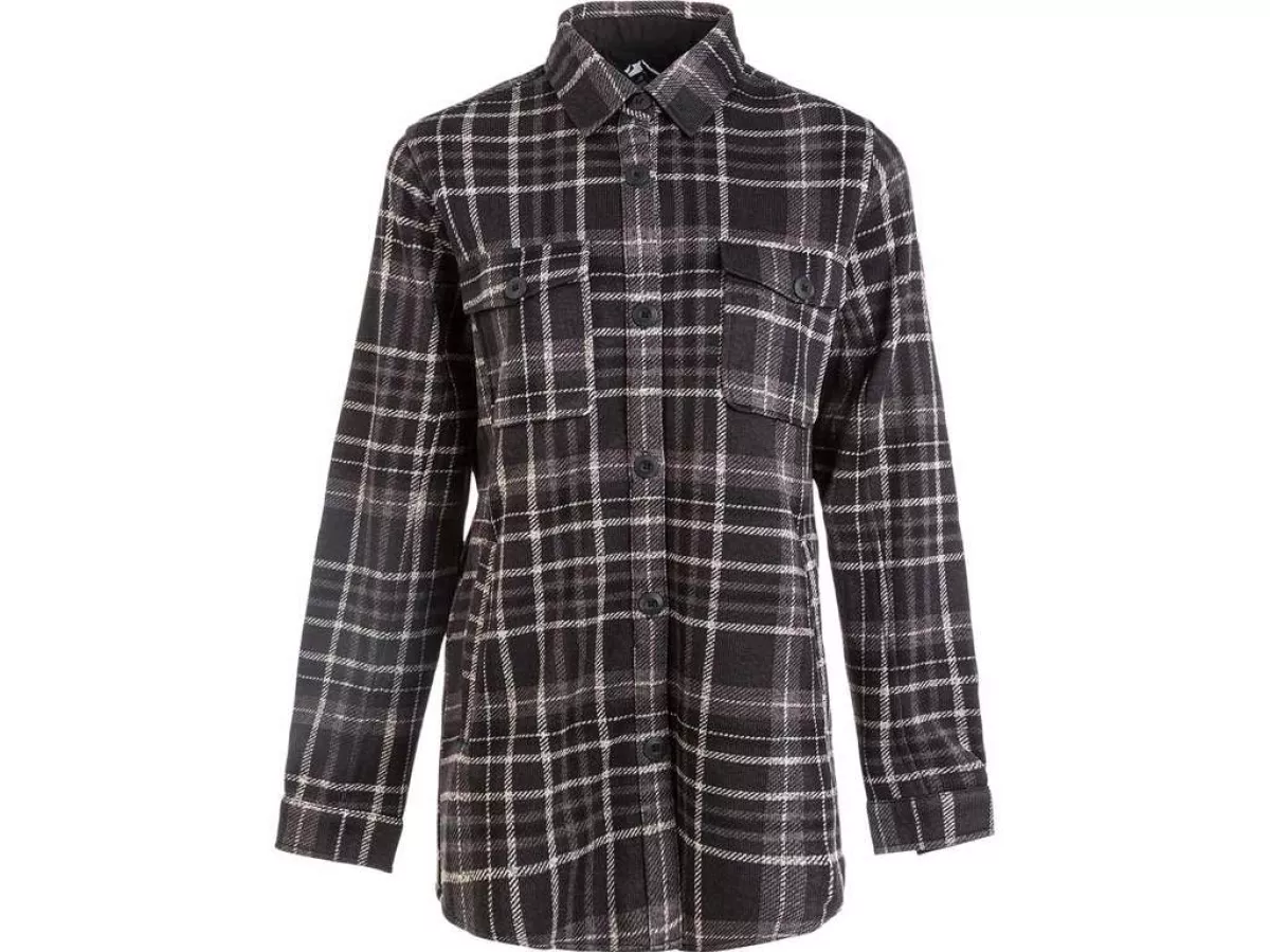 #1 - Whistler - Milly W Checked Fleece Shirt - Skjorte dame - Black - Str. 46