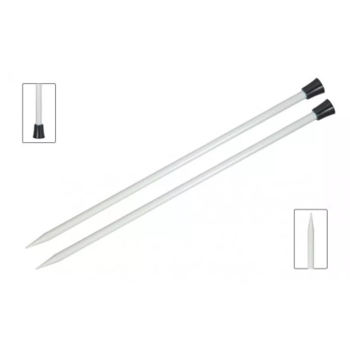 #1 - KnitPro Basix Aluminium Strikkepinde / Jumperpinde Aluminium 30cm 2,00