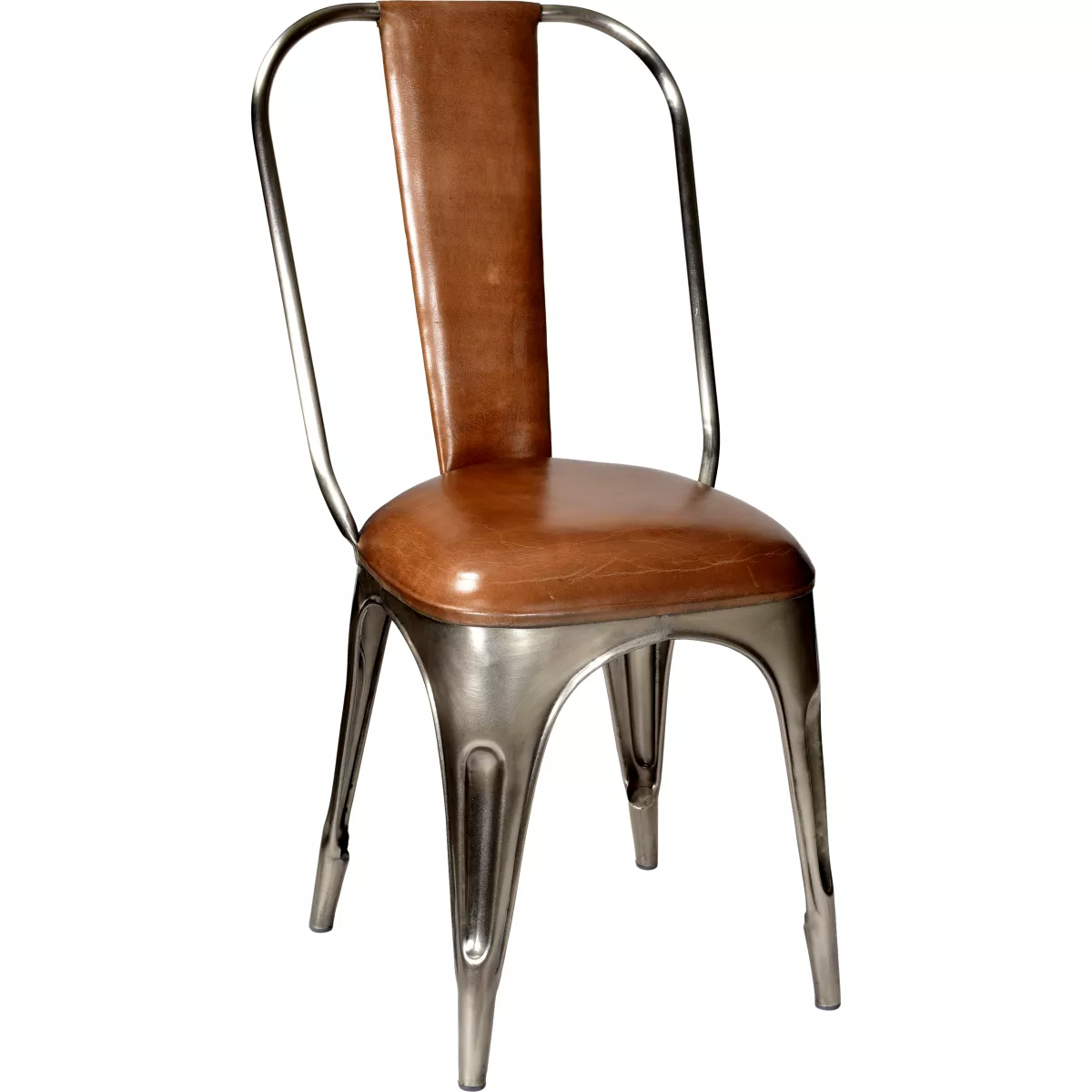#2 - Trademark Living Polstret stol - shiny/brun 50