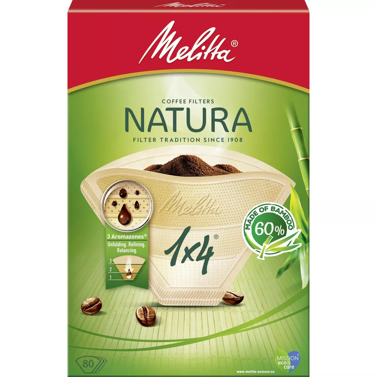 #2 - Melitta 1x4/80 Natura Kaffefiltre