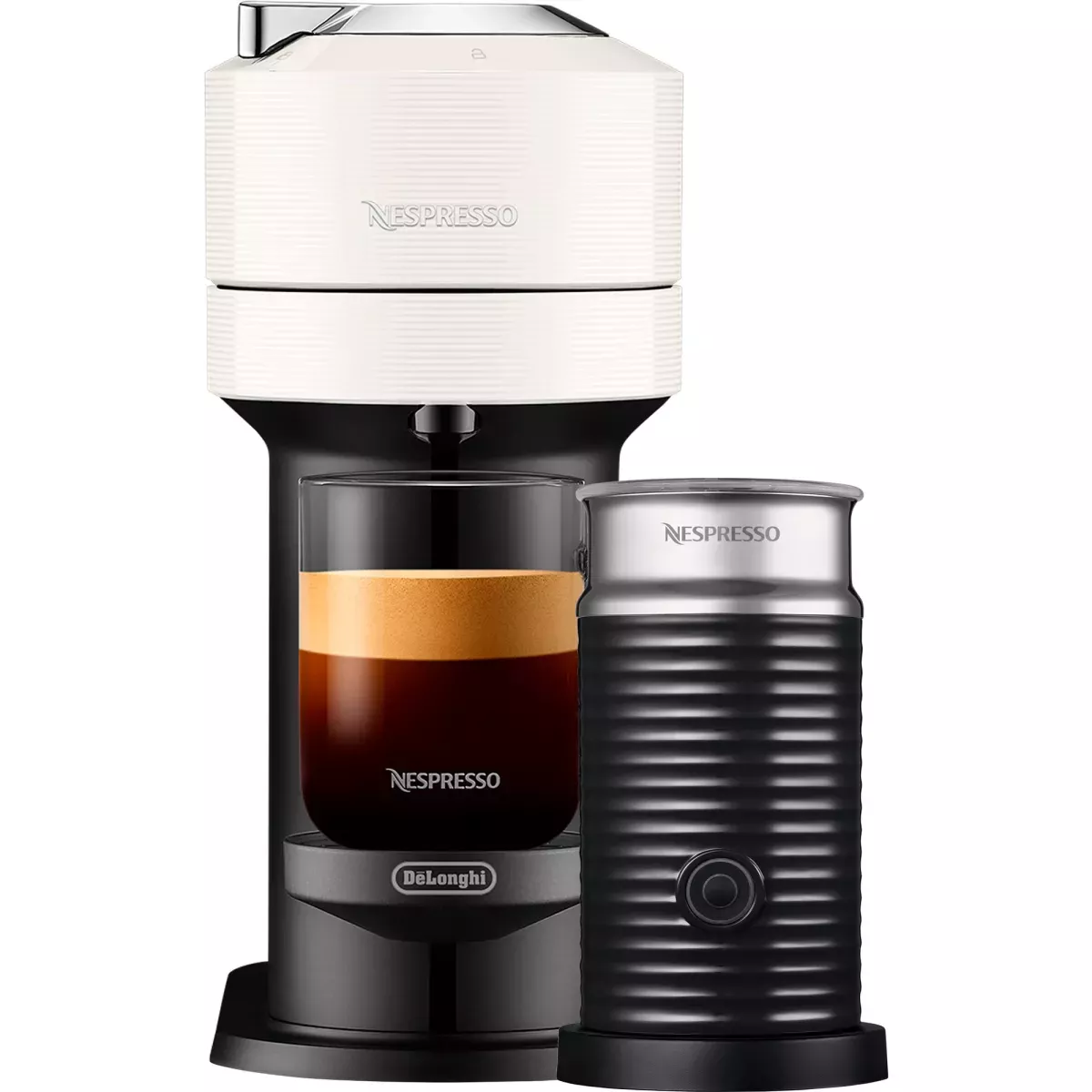 #1 - Nespresso Vertuo Next Value Pack kaffemaskine og mælkeskummer, hvid