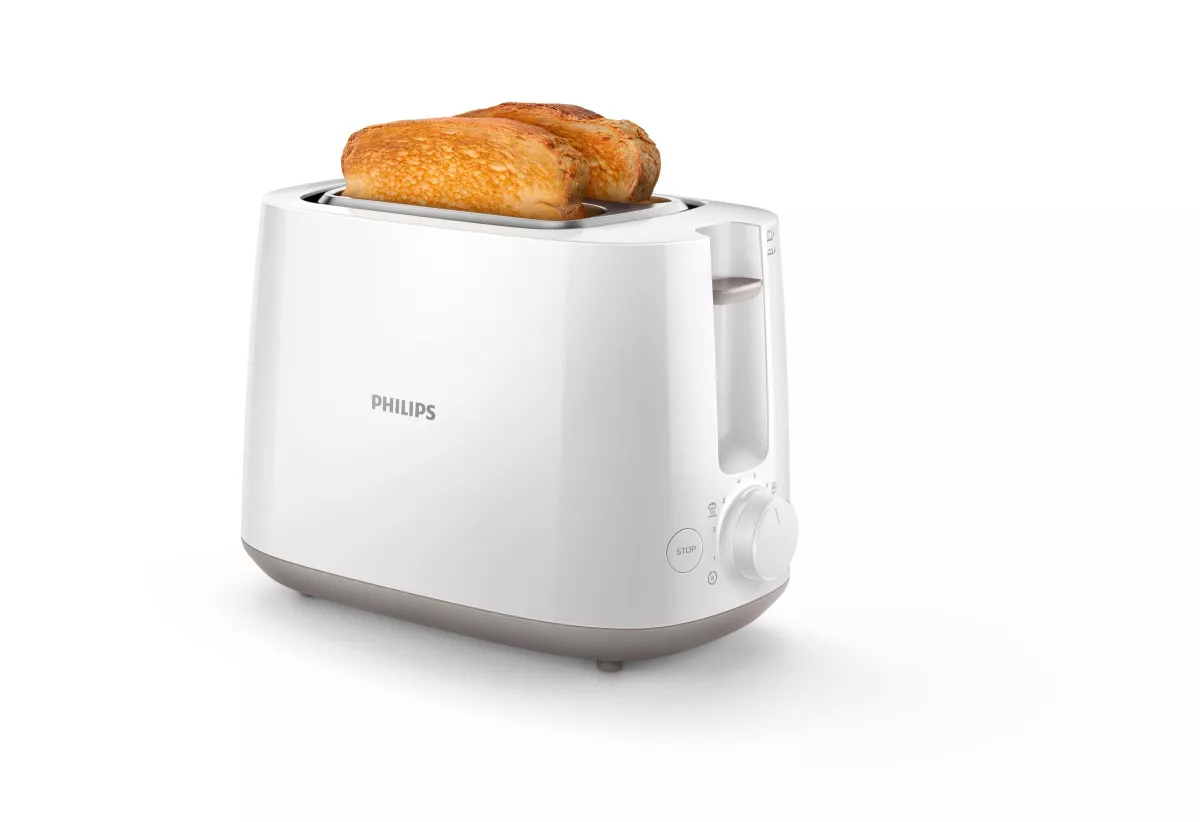 #1 - Philips Daily Collection HD2581 Brødrister. 830W. Hvid.