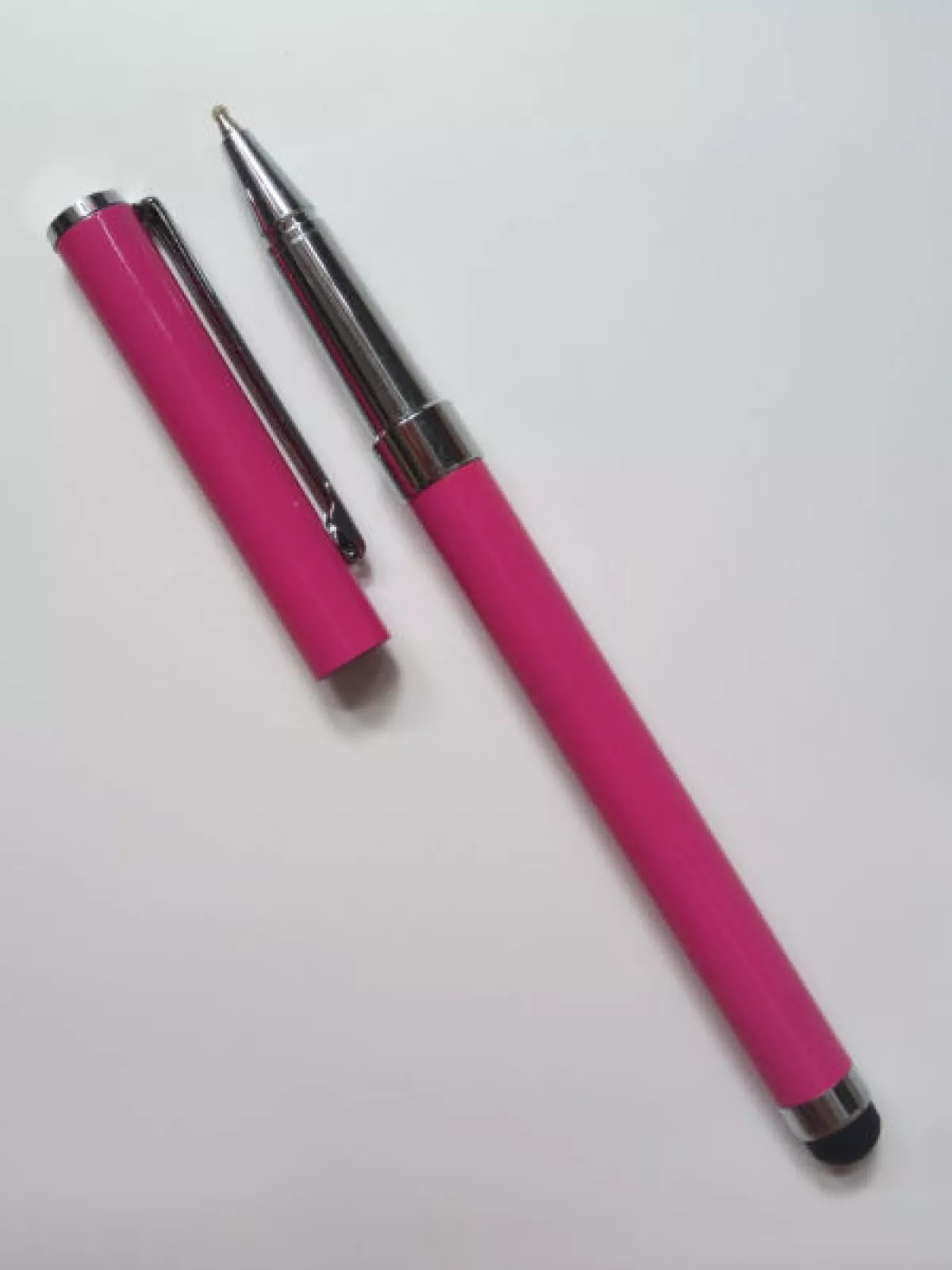 #3 - iPad / iPhone stylus pen med integreret kuglepen. Pink.