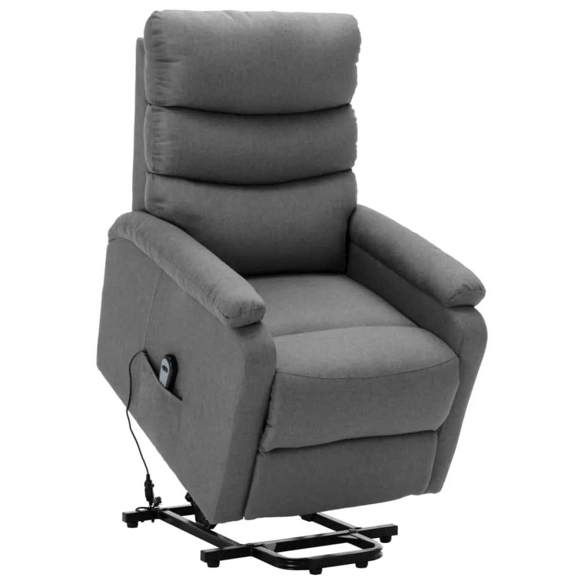 #1 - vidaXL hvilestol med løftefunktion stof lysegrå