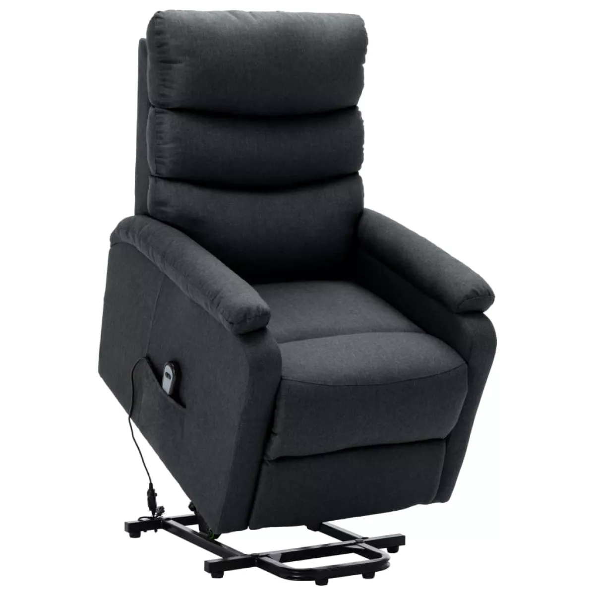 #2 - vidaXL hvilestol med løftefunktion stof mørkegrå