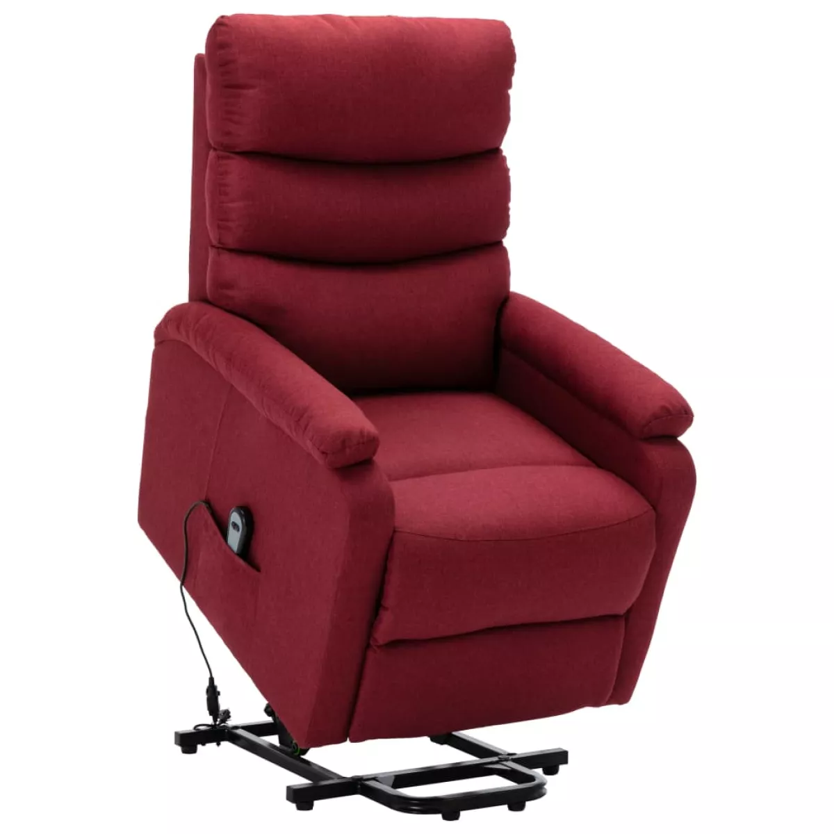 #3 - vidaXL hvilestol med løftefunktion stof vinrød
