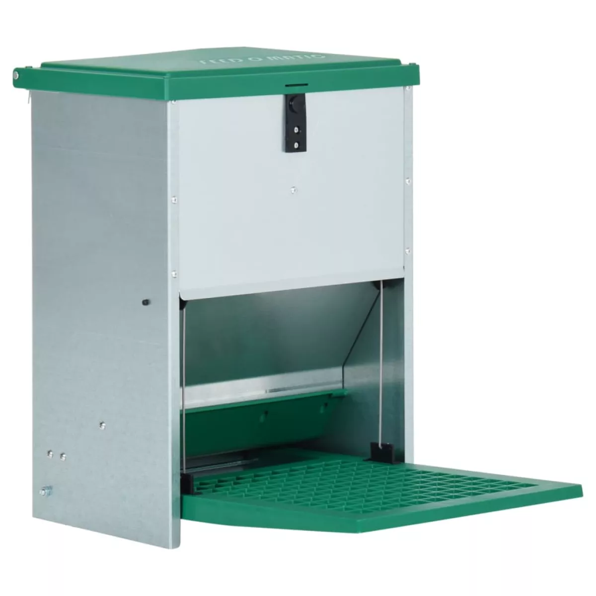 #2 - vidaXL automatisk foderautomat til fjerkræ 12 kg med trædeplade