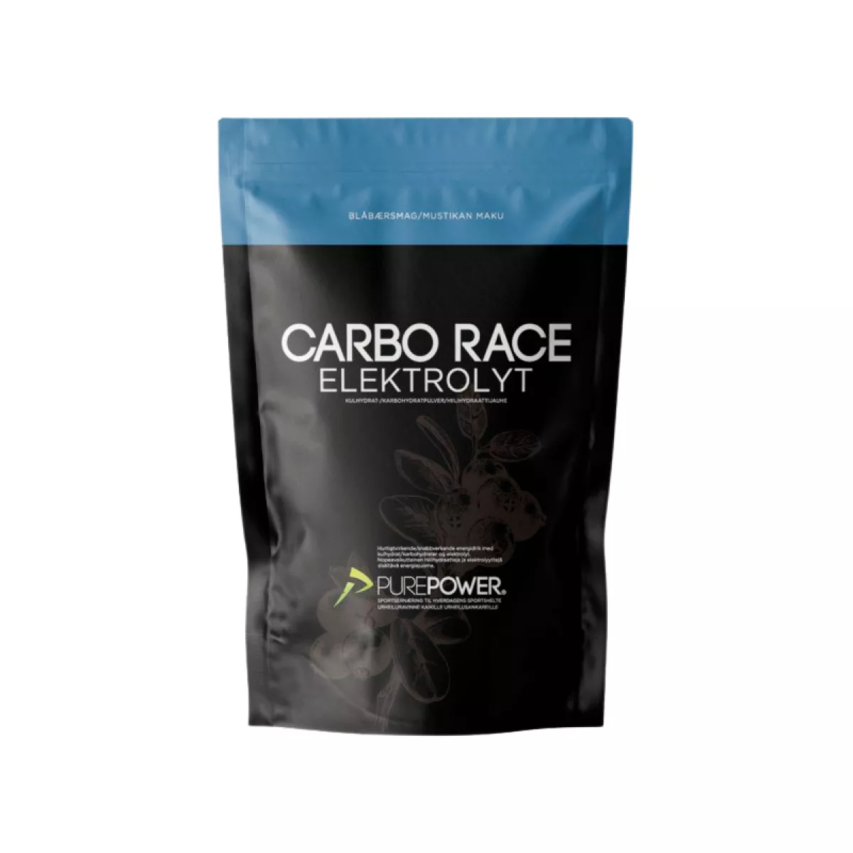 #1 - PurePower Carbo Race Elektrolyt blåbær  -  1 kg