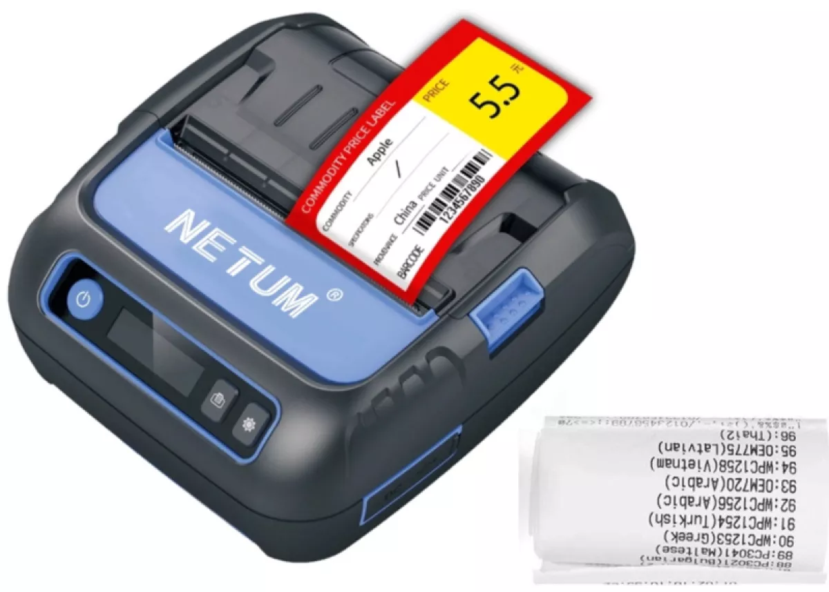 #3 - NETUM NT-G80 Mini Printer, Etiket + kvittering