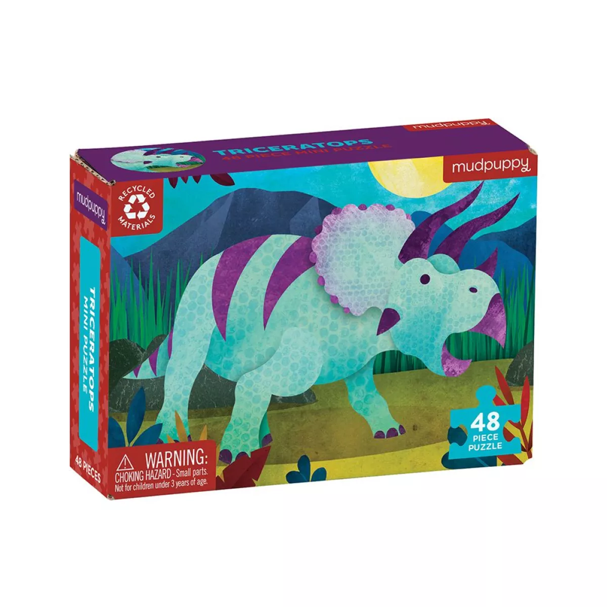 #1 - Puslespil fra Mudpuppy - Mini - Triceratops (4+)