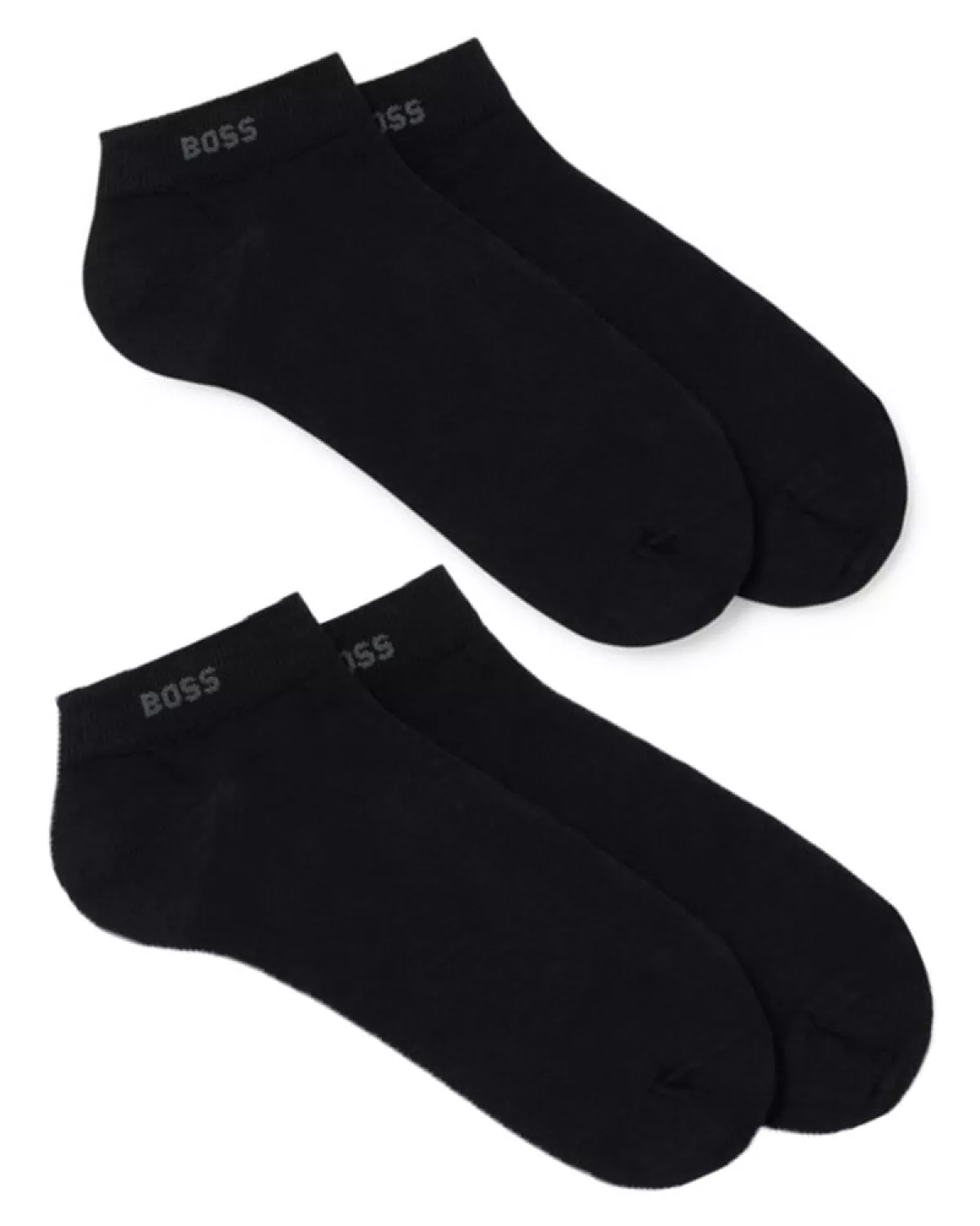 #2 - Boss Hugo Boss 2-pack Shoeliner Finest Soft Cotton Black Str 43-46   2 stk.