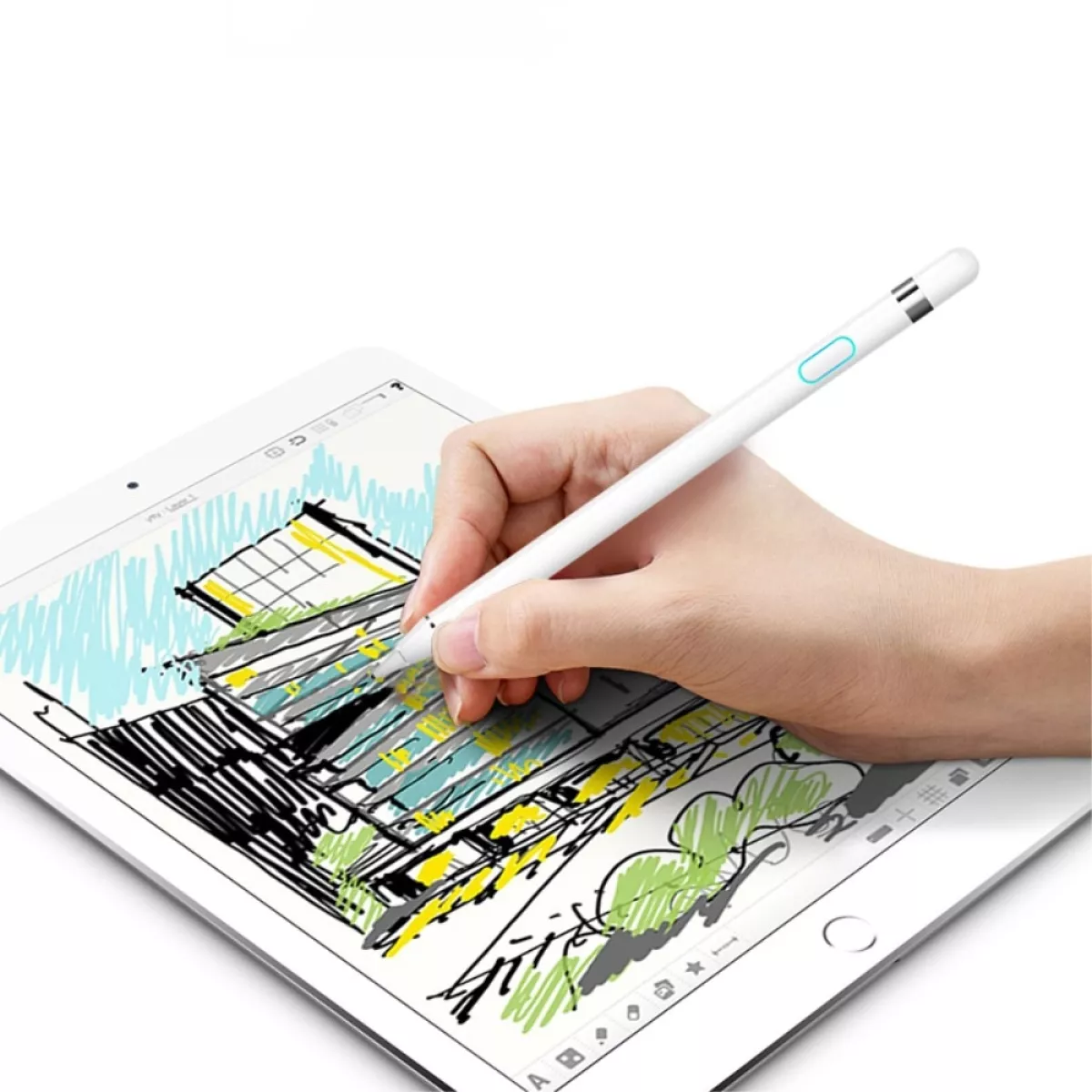 #1 - WIWU - Picasso Akitv kapacitiv Stylus / Touch Pen - iPhone / iPad / Samsung - Hvid