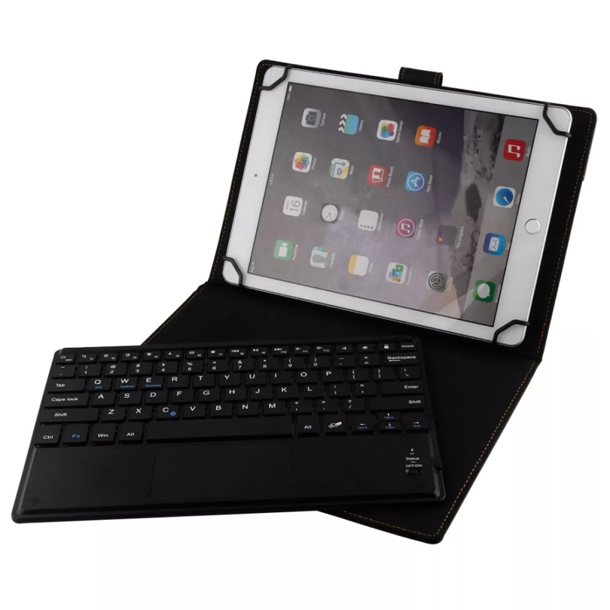 #3 - Lenovo Tab P11 - Bluetooth/trådløs Tastatur DANSK layout m/aftagelig læder etui/cover - Sort