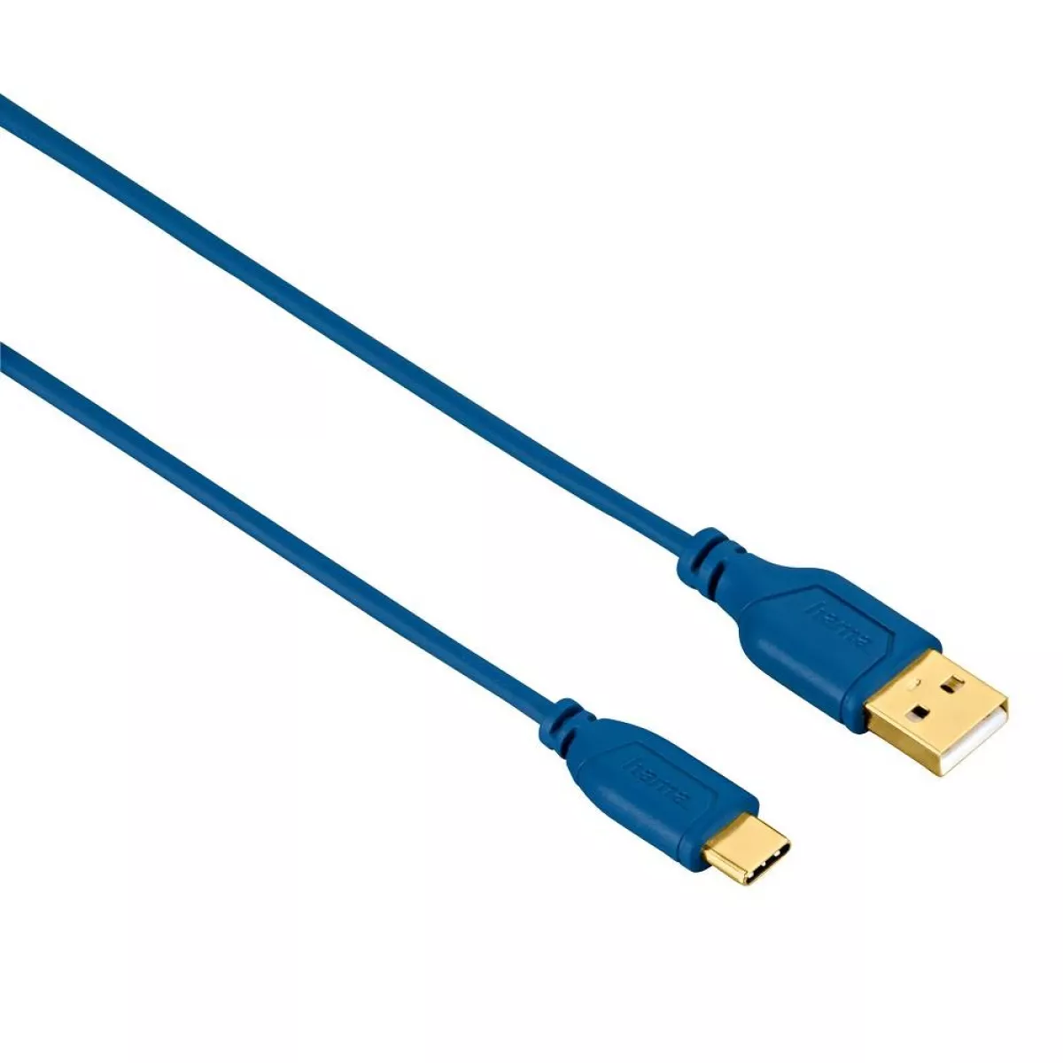 #1 - HAMA Flexislim USB-C opladerkabel - Blå - 0.75m
