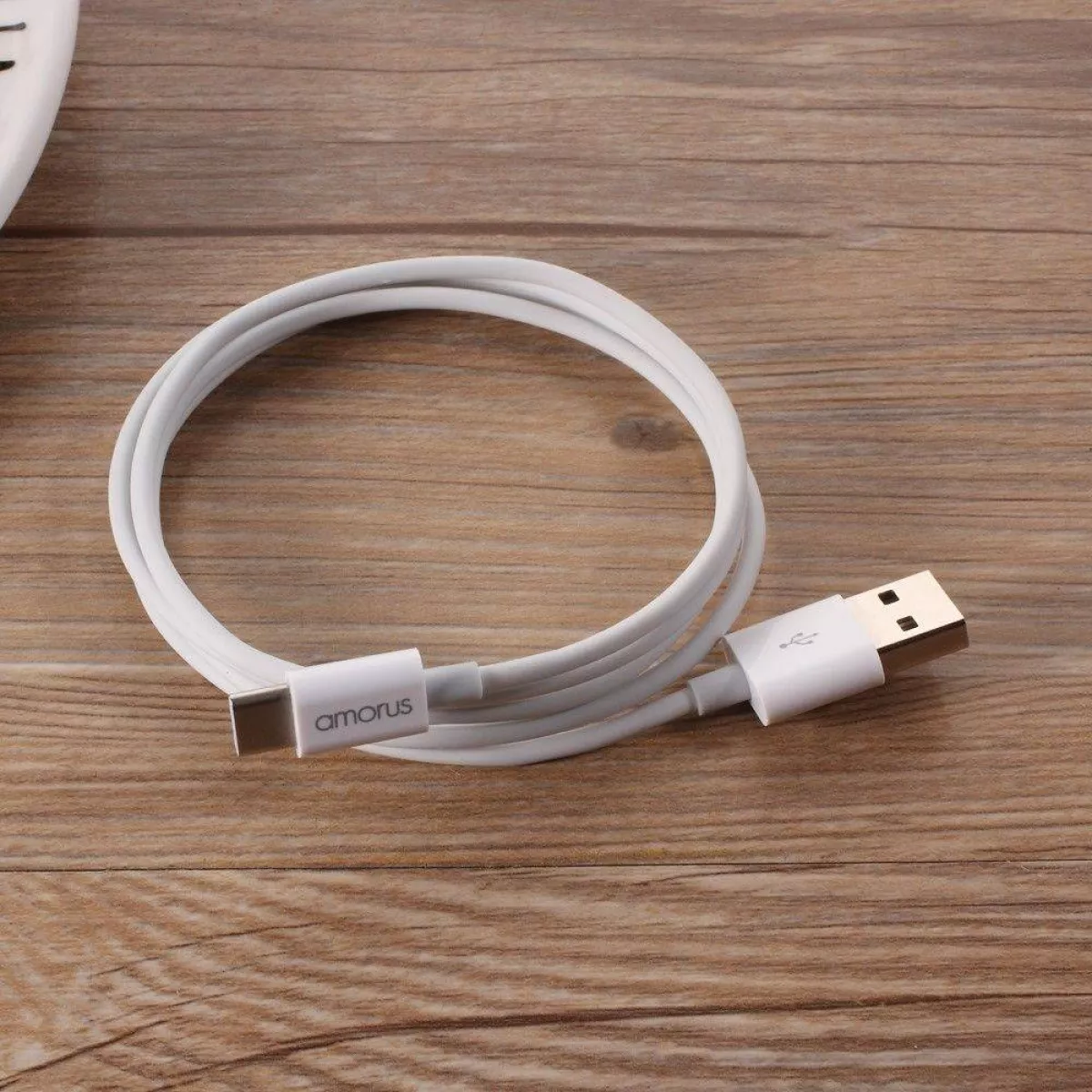#1 - OnePlus 7T / 7T Pro - AMORUS Type-C USB oplader kabel 1m hvid