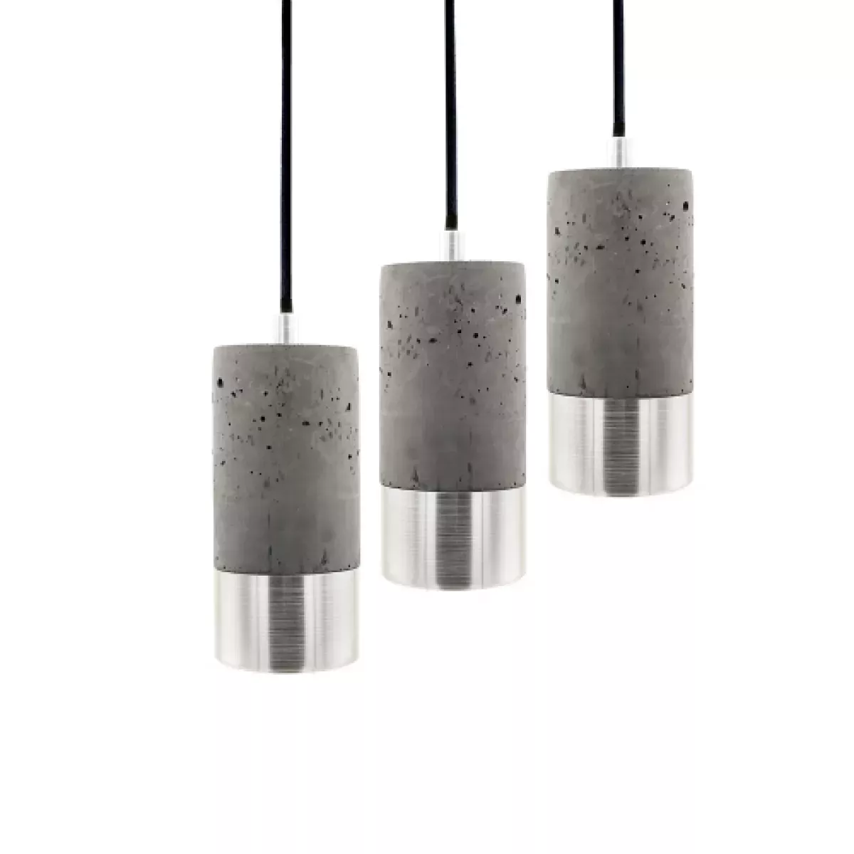 #1 - Mørk betonlampe aluminium (3 styks) GU10 fatning
