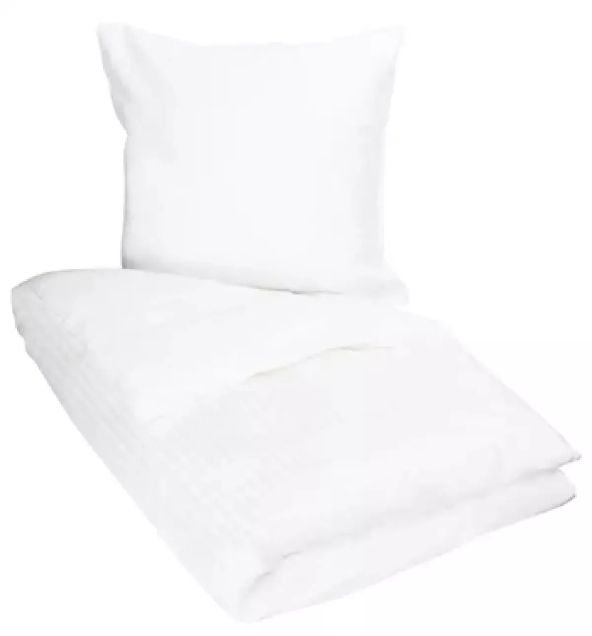 #1 - Hvidt sengetøj 140x200 cm - Sengesæt i 100% Bomuldssatin - Borg Living sengelinned