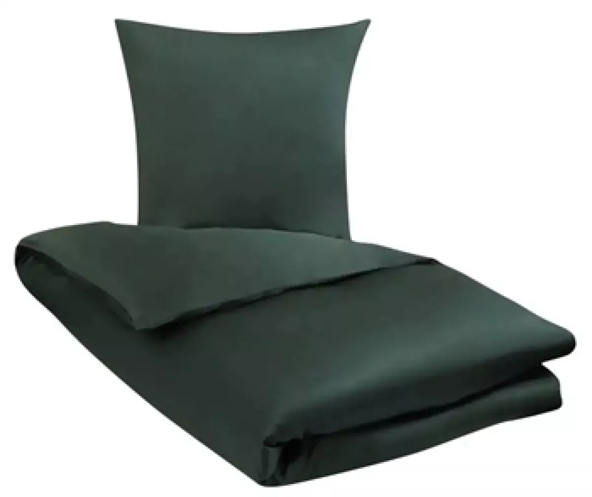 #1 - Bambus sengetøj 140x220 cm - Grønt sengetøj - Satinvævning - 100% Bambus sengesæt - Nature By Borg