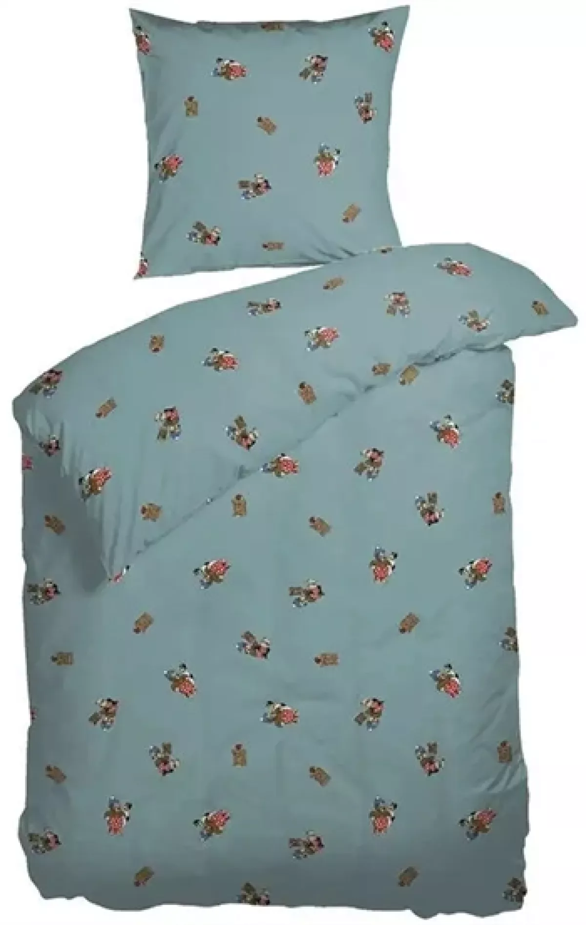 #1 - Rasmus Klump sengetøj - 140x200 cm - Sengelinned i 100% økologisk bomuld - Night & Day sengesæt