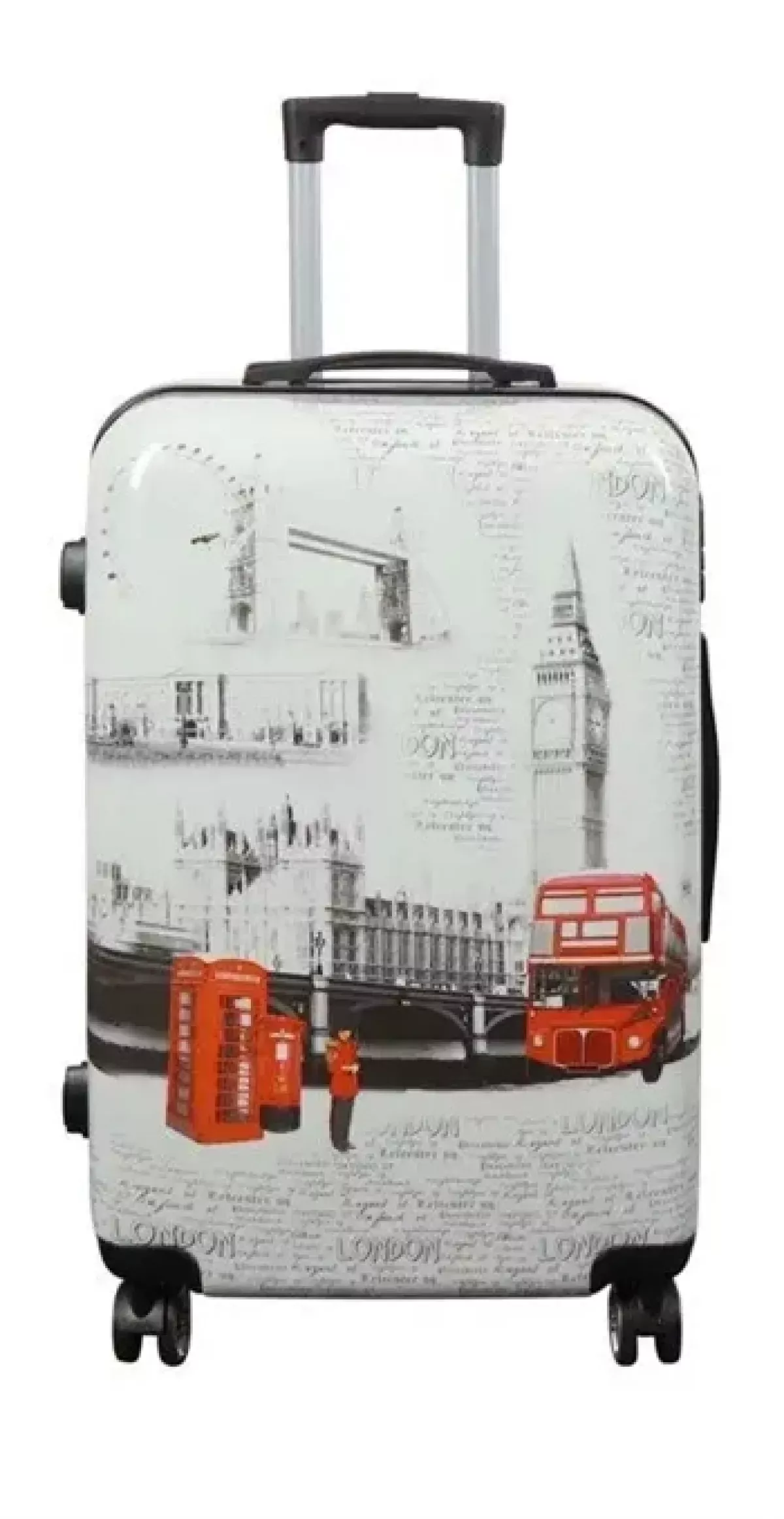 #3 - Kuffert - Hardcase kuffert - Str. Medium - Kuffert med motiv - London - Eksklusiv letvægt rejsekuffert
