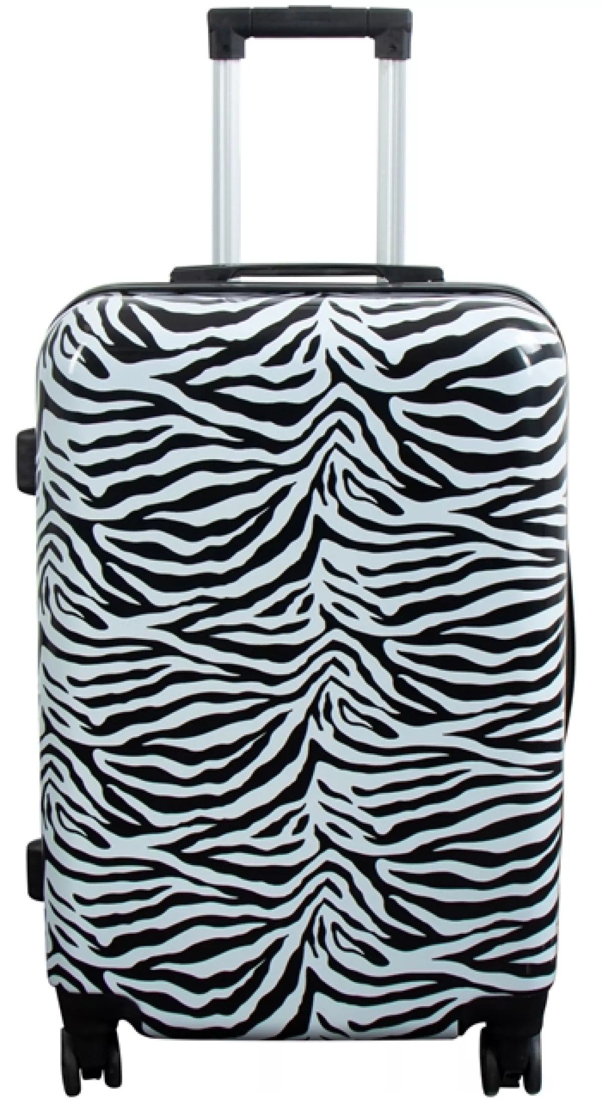 #1 - Kuffert - Hardcase kuffert - Str. Medium - Kuffert med motiv - Zebra - Eksklusiv letvægt rejsekuffert