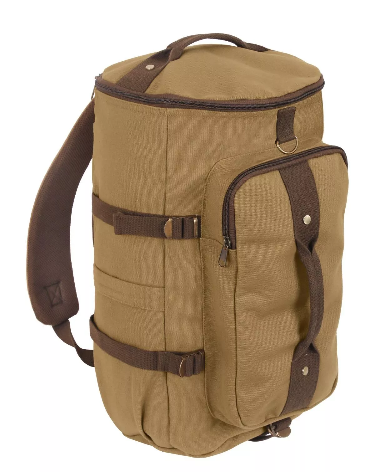 #1 - Rothco Convertible Canvas Duffle / Backpack (Coyote Brun, One Size)