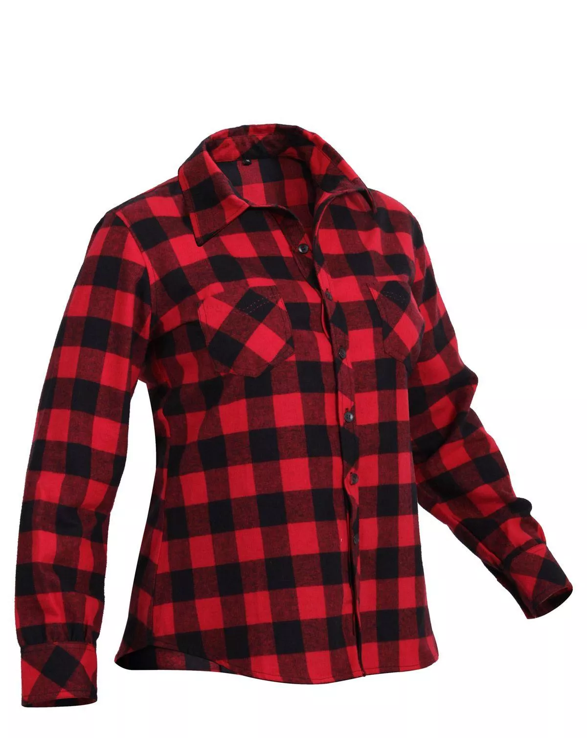 #1 - Rothco Plaid Flannel Skjorte (Rød, L)