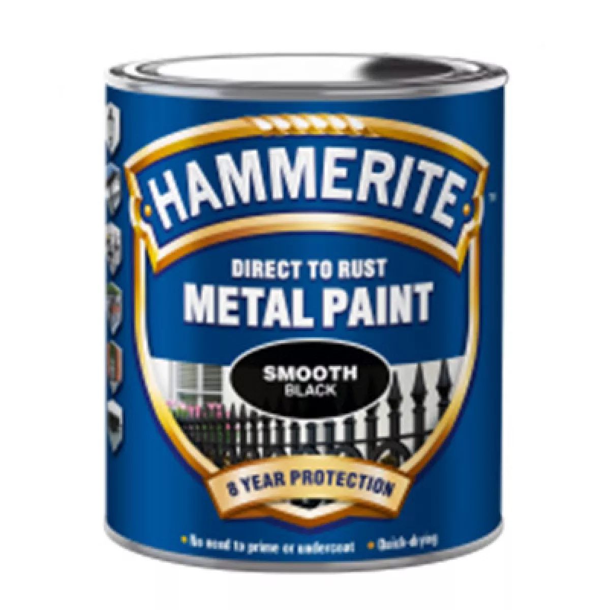 #1 - Hammerite Metal Maling - 250 ml.  Hammerlak - Sølvgrå