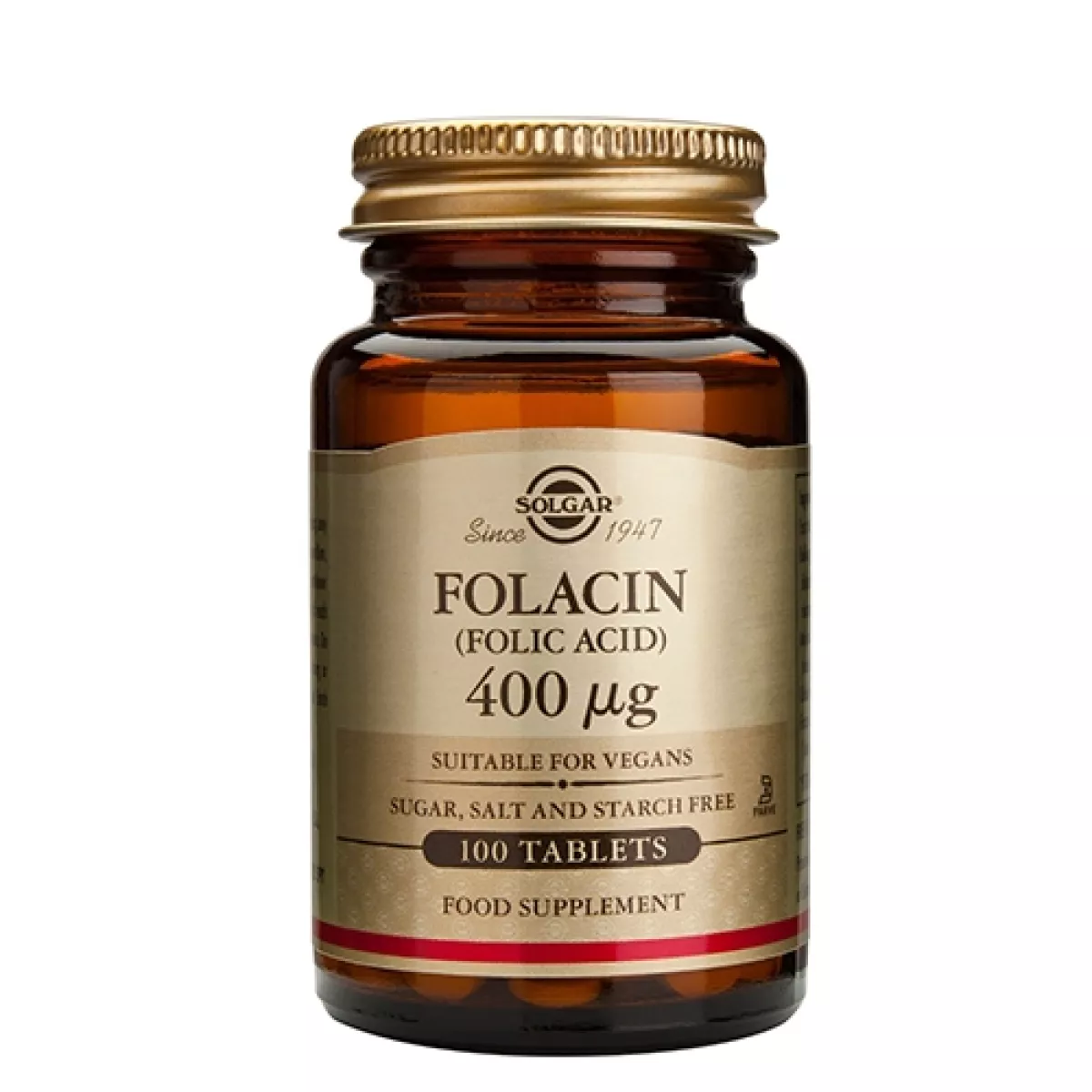 #1 - Solgar Folacin (Folinsyre) 400 Âµg - 100 tab