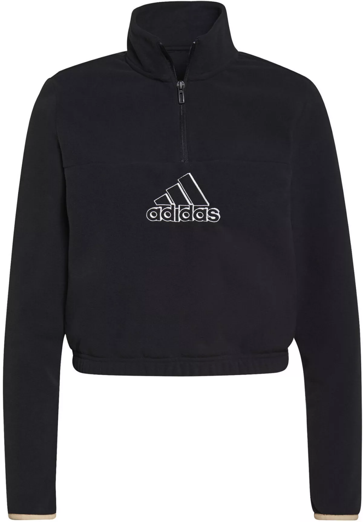 #1 - Adidas Brand Love Polar Fleece Embroidered Logo Halfzip Sweatshirt Damer Sidste Chance Tilbud Spar Op Til 80% Sort 2xl