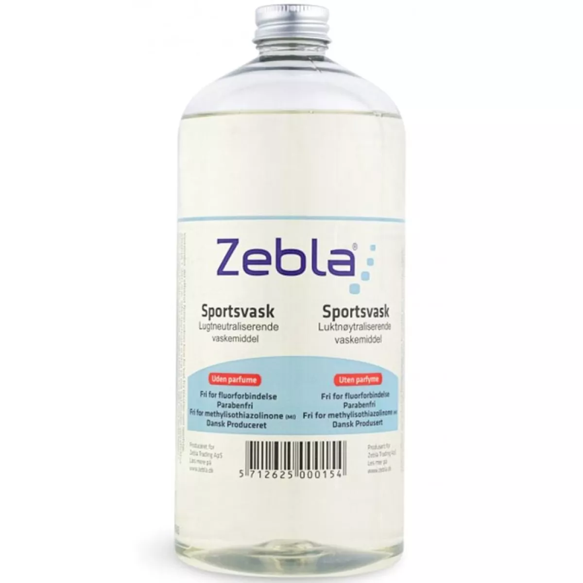 #3 - Zebla Sportsvask 1000 Ml U/ Parfume Unisex Outdoor Udstyr Gennemsigtig 1000 Ml