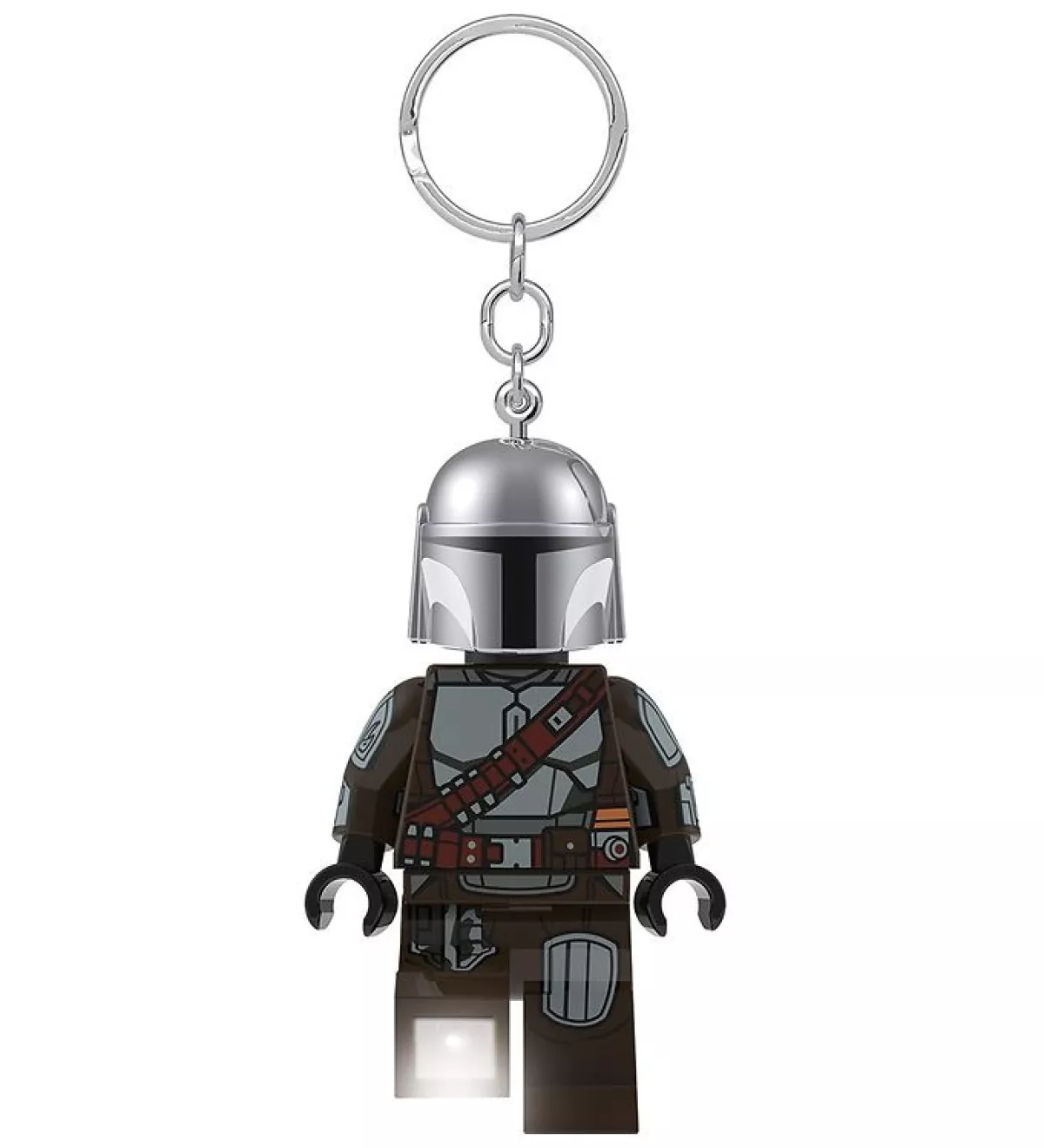 #1 - Lego Star Wars - Nøglering Med Lys - The Mandalorian - 9 Cm