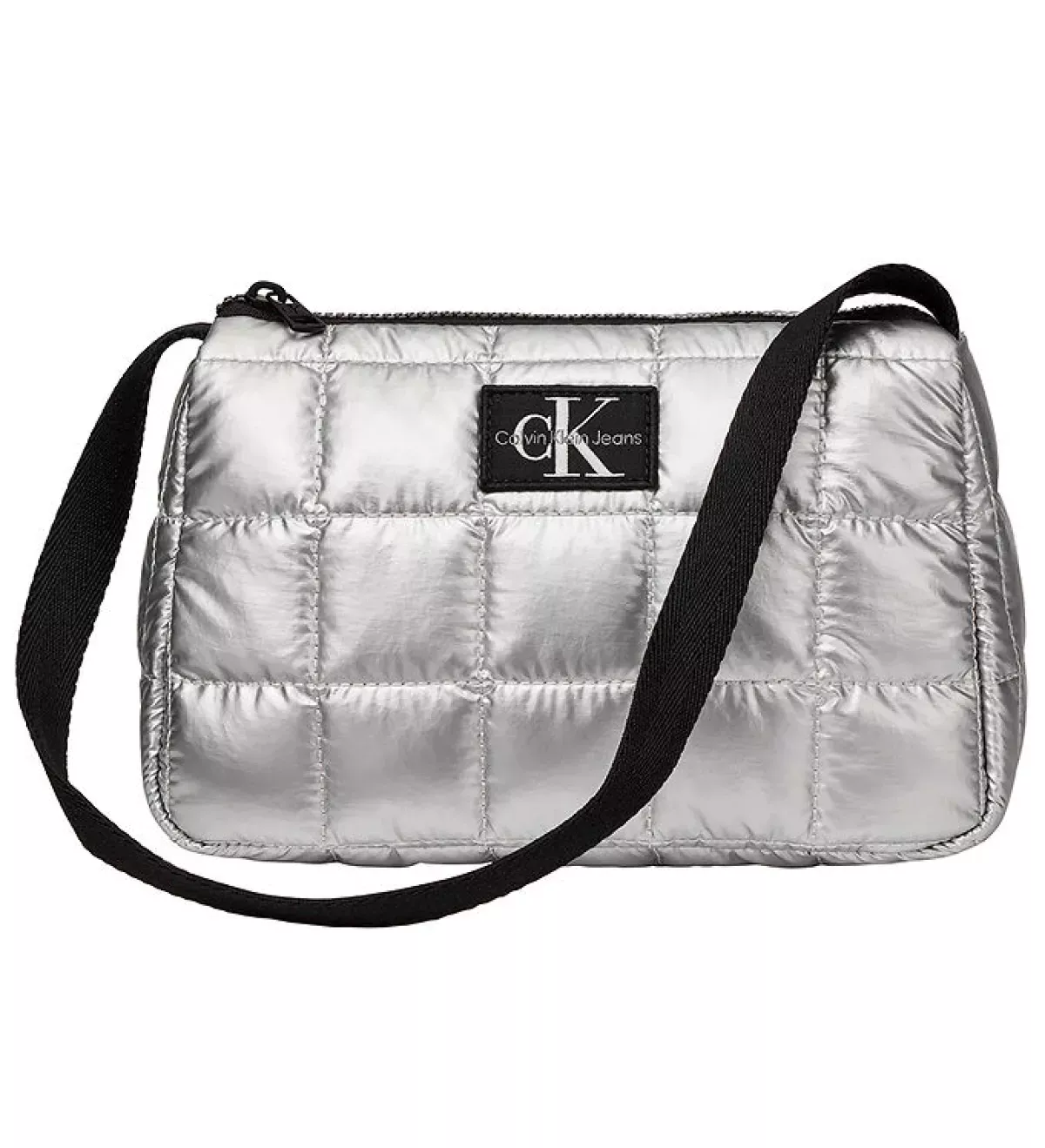#1 - Calvin Klein Skuldertaske - Quilted Shoulder Bag - Silver