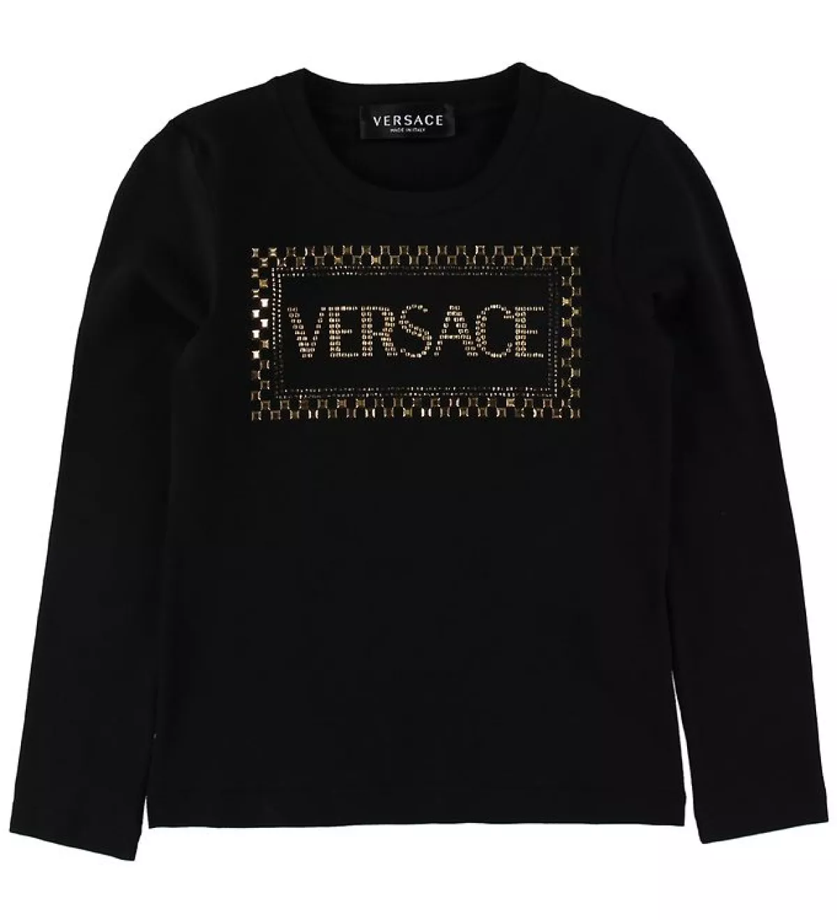 #2 - Versace Bluse - Sort m. Nitter - 10 år (140) - Versace Bluse