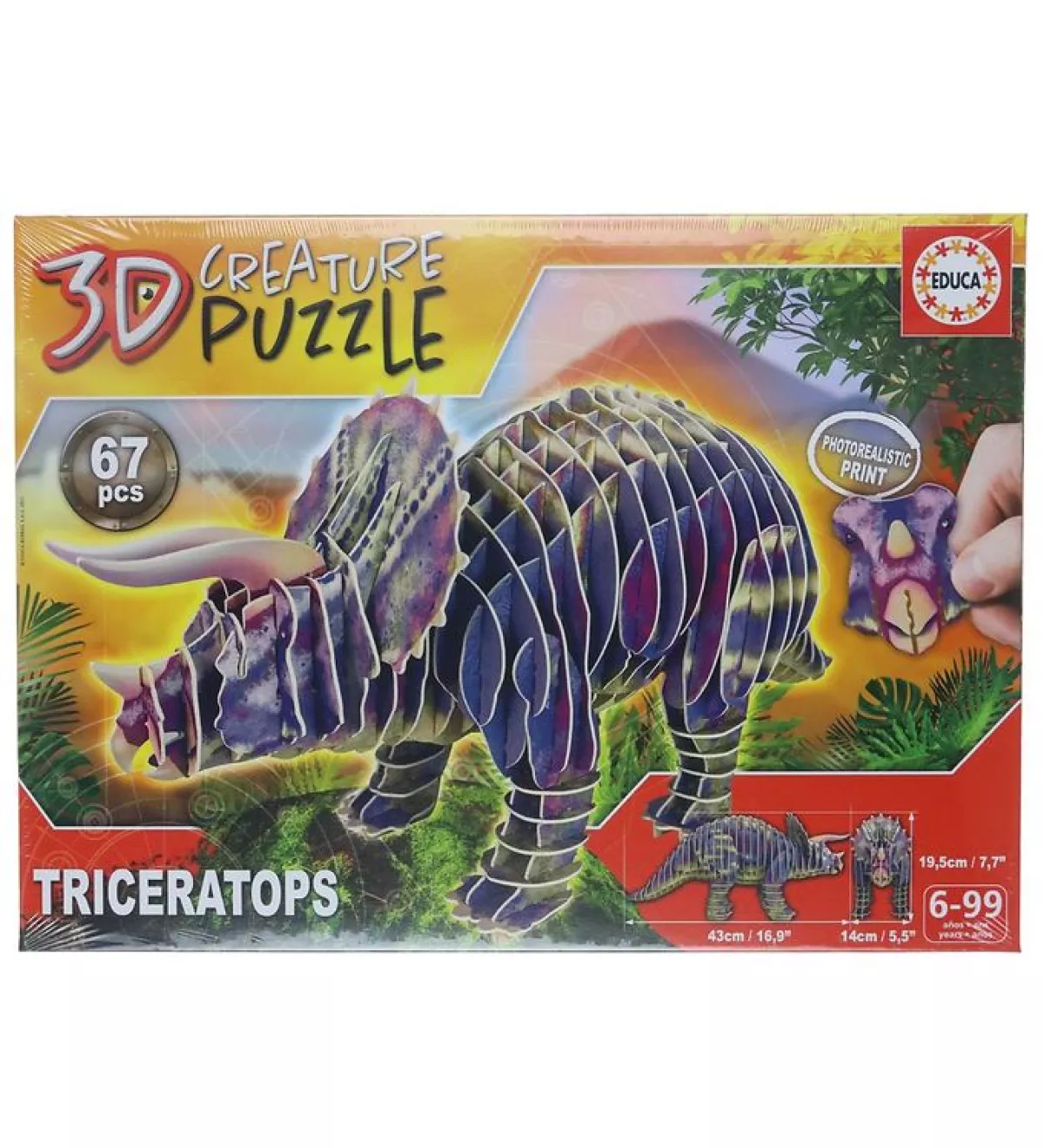 #1 - Educa 3D Creature puslespil, Triceratops