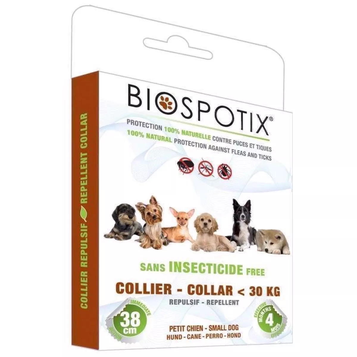 #1 - Biospotix loppehalsbånd til hund, Small - KORT DATO