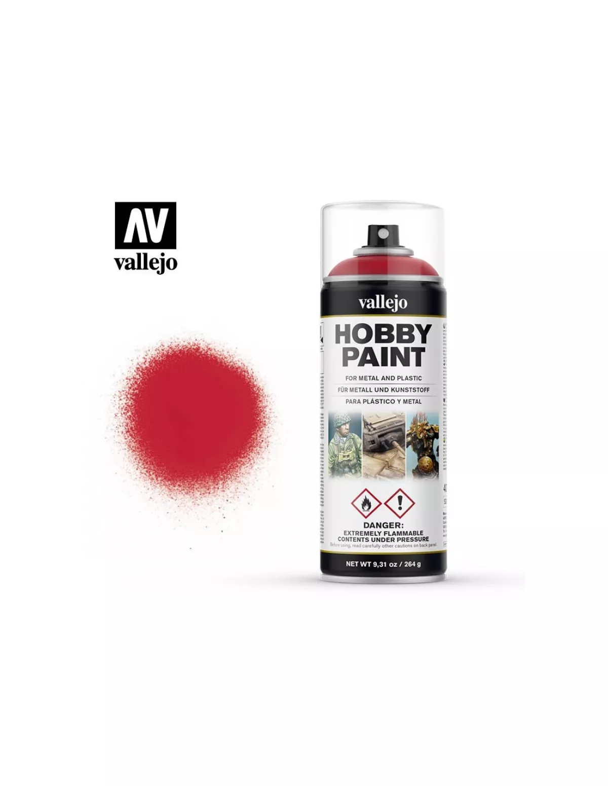#1 - Hobby Paint Primer Basis Bloody Red - Spraymaling - Vallejo