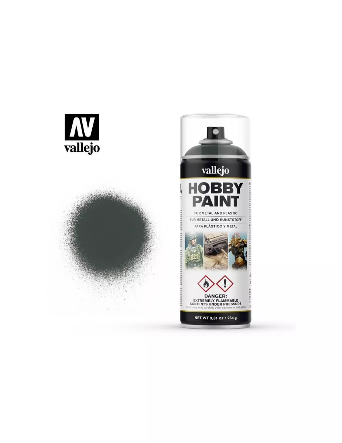 #1 - Hobby Paint Primer Basis Dark Green - Spraymaling - Vallejo