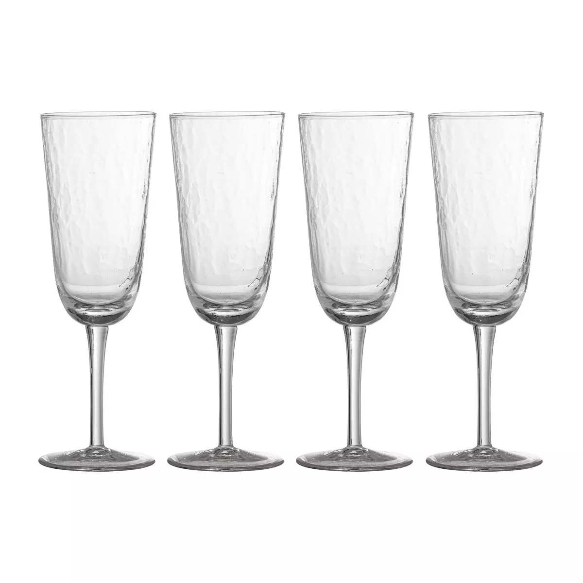 #1 - Asali, Champagneglas, Klar, Glas, sæt á 4 stk. by Bloomingville (D: 6,5 cm. x H: 21 cm., Klar)