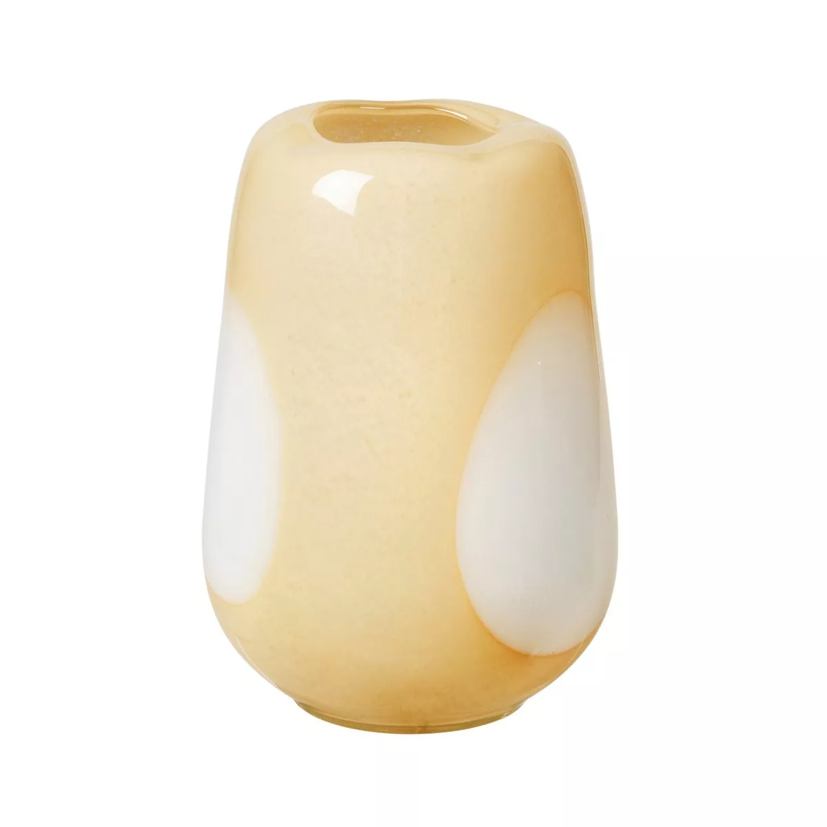 #1 - Ada dot, Vase, Mundblæst glas by Broste Copenhagen (D: 18 cm. x H: 26 cm., Gul)