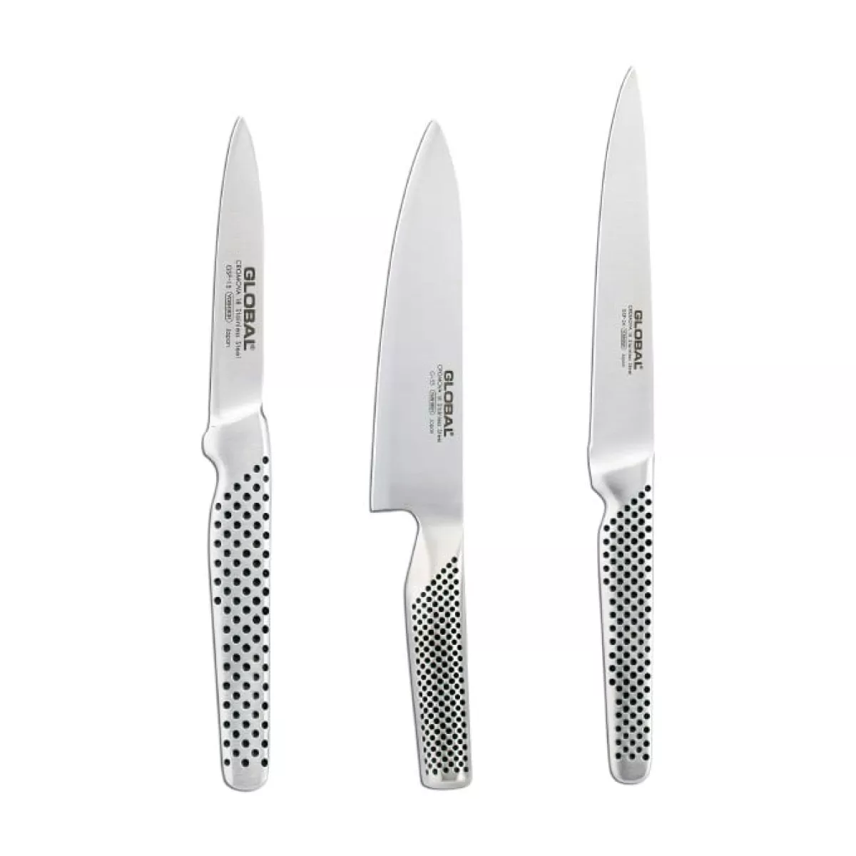 #1 - Global Global G-551524R knivsæt, 3 knive Rustfrit stål