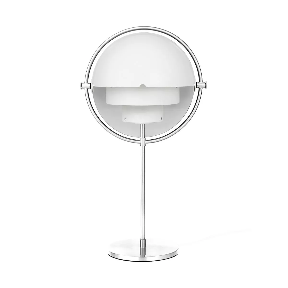 #1 - GUBI Multi-Lite bordlampe, krom/hvid