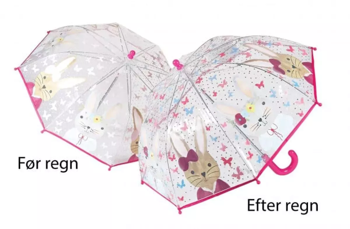#2 - Gennemsigtig børneparaply skifter farve ved regn